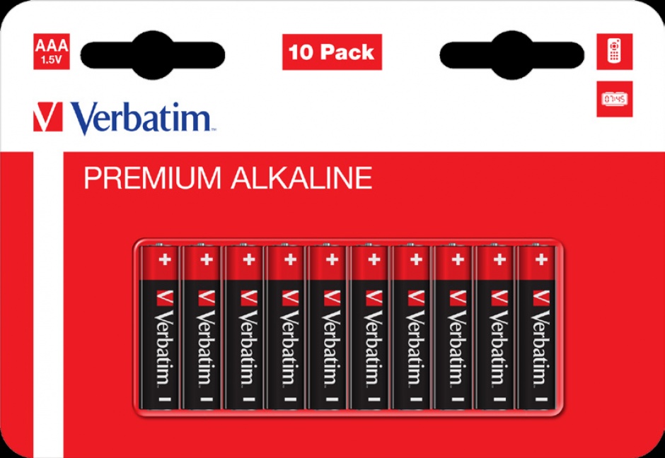 Set 10 baterii AAA LR3 alcaline, Verbatim 49874 conectica.ro